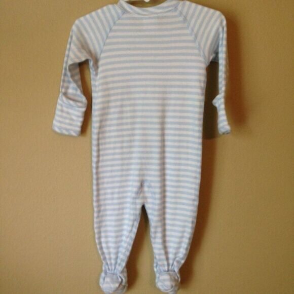 Hanna Andersson Striped Footed Sleeper 100% Organic Cotton 3-6 Months - Picture 5 of 5